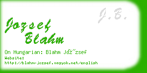 jozsef blahm business card